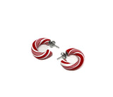 Peppermint Candy Cane Hoops
