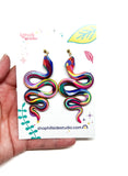 Anya Snake Earrings - Rainbow Scraps