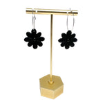 Black Daisy Dangles