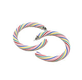 Rainbow Candy Cane Hoops