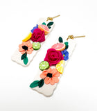 Scalloped Citrus Floral Dangles