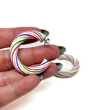 Rainbow Candy Cane Hoops