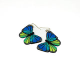Butterfly Dangles:  Blue Green Ombre
