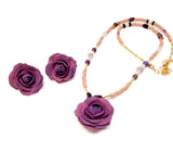 Autumn Rose Beaded Necklace