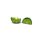 Lime Slice Clay Studs