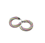 Rainbow Candy Cane Hoops