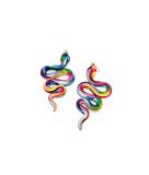 Anya Snake Earrings - Rainbow Prism