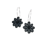 Black Daisy Dangles