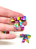 Bow Earrings - Rainbow Prism