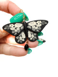Moody Floral Moth Dangles