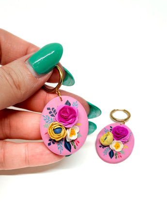Summer Bouquet Floral Oval Dangles