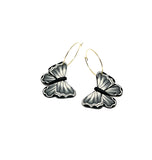 Butterfly Dangles: Black/Cream