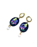 Periwinkle Mushroom Bead Huggies