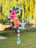 Floral Moon Sun Catcher Wall Hanging One
