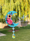 Floral Moon Sun Catcher Wall Hanging Two