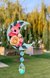 Floral Moon Sun Catcher Wall Hanging Four