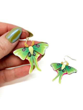 Luna Moth Dangles