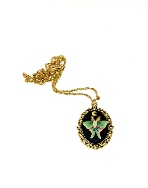 Luna Moth Necklace