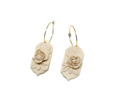 Lilith Floral Dangles - Cream