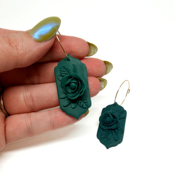 Lilith Floral Dangles - Forest