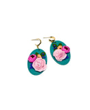 Oval Floral Dangles