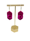 Lilith Floral Dangles - Fuchsia