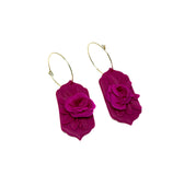 Lilith Floral Dangles - Fuchsia