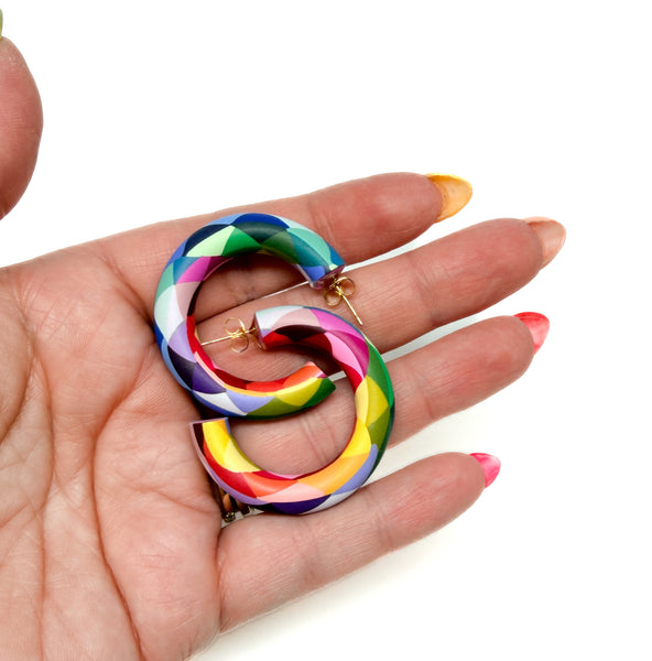 Becca Hoops - Rainbow Prism (multiple sizes)