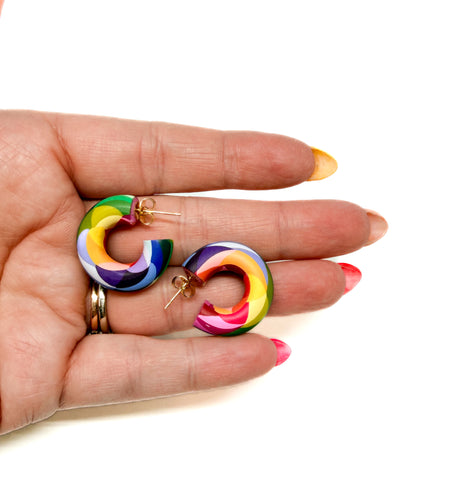 Becca Hoops - Rainbow Prism (multiple sizes)