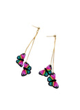 Double Butterfly Dangles - Rainbow Ombré