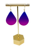 Teardrop Dangles - Pink/Blue Ombre