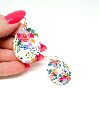 Secret Garden Oval Dangles