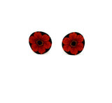 Red Flower Studs
