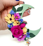 Floral Moon Sun Catcher Wall Hanging Five