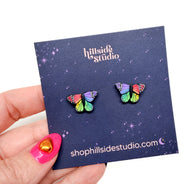 Butterfly Studs - Rainbow v.2