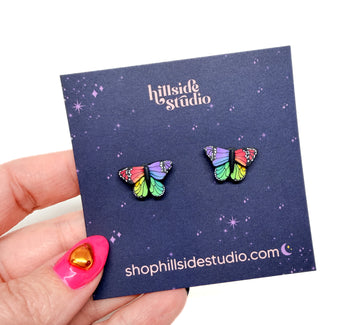 Butterfly Studs - Rainbow v.2