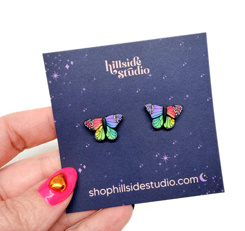 Butterfly Studs - Rainbow v.2
