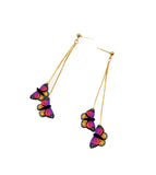 Double Butterfly Dangles - Sunset Ombré