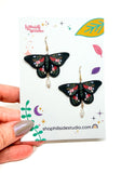 Floral Couture Moth Dangles