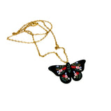 Floral Couture Moth Necklace