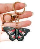 Floral Couture Moth Keychain/Bag Charm