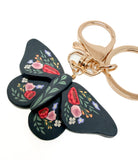 Floral Couture Moth Keychain/Bag Charm