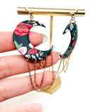 Floral Couture Moon Dangles