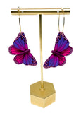 Butterfly Dangles: Pink Purple Ombre