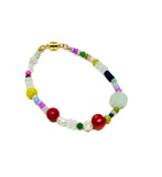 Colorful Gemstone & Pearl Beaded Bracelet