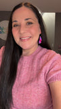 Butterfly Dangles: Pink Purple Ombre