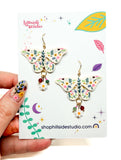 Summer Floral Moth Dangles