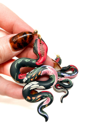 Anya Snake Earrings -  Floral Couture