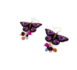 Autumn Floral Moth Dangles