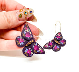 Autumn Floral Moth Dangles